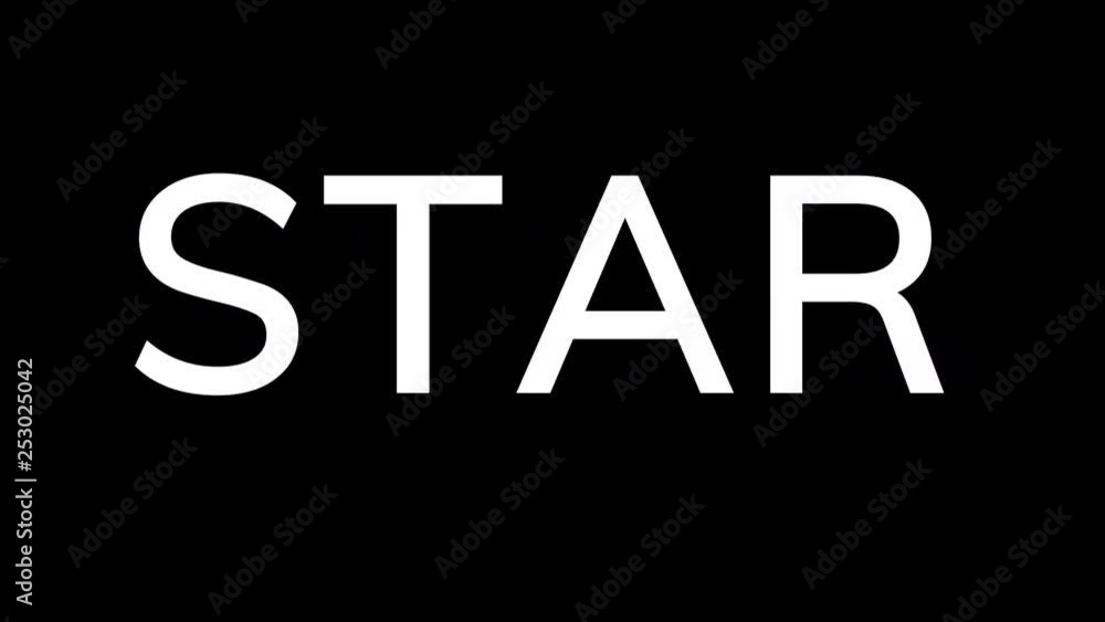 From the Glitch effect arises text STAR. Then the TV turns off. Alpha channel Premultiplied - Matted with color black From the Glitch effect arises text STAR. Then the TV turns off. Alpha channel Premultiplied - Matted with color black