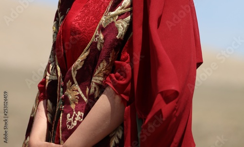 A traditional Turkish women's outfit. 