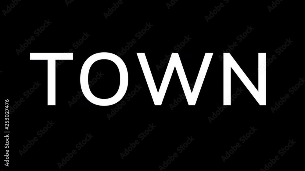 From the Glitch effect arises text TOWN. Then the TV turns off. Alpha channel Premultiplied - Matted with color black From the Glitch effect arises text TOWN. Then the TV turns off. Alpha channel Premultiplied - Matted with color black