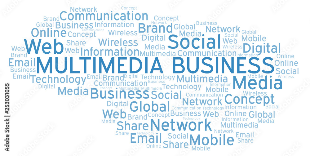 Fototapeta premium Multimedia Business word cloud.