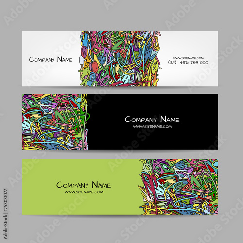 Banners design, colorful abstract background
