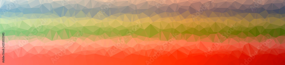 Obraz premium Illustration of abstract Red, Yellow banner low poly background. Beautiful polygon design pattern.