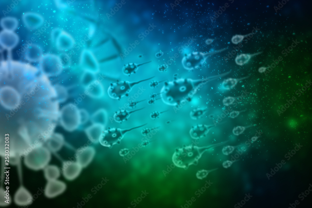 3d rendering Virus bacteria cells background 3d rendering Virus bacteria cells background
