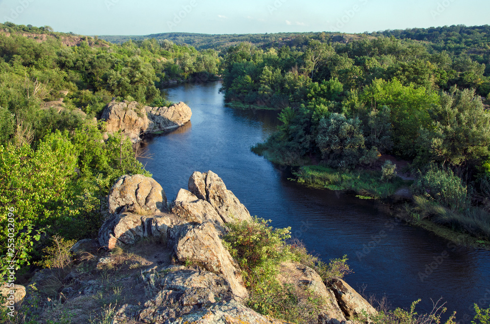 View of river with rocks in reserve View of river with rocks in reserve