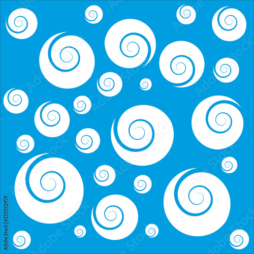 Abstract background with curly in rotation. Vector illustration