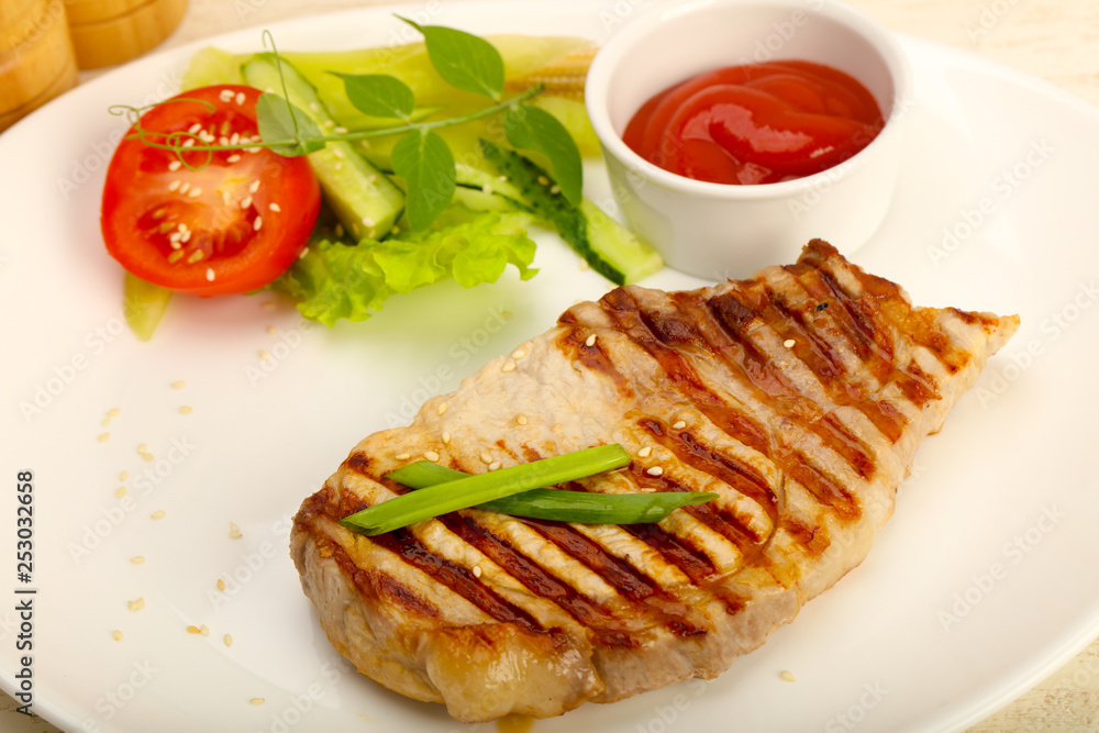 Grilled pork cutlet Grilled pork cutlet