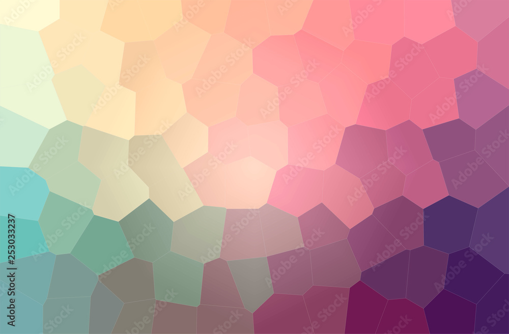 Abstract illustration of pink Big Hexagon background Abstract illustration of pink Big Hexagon background