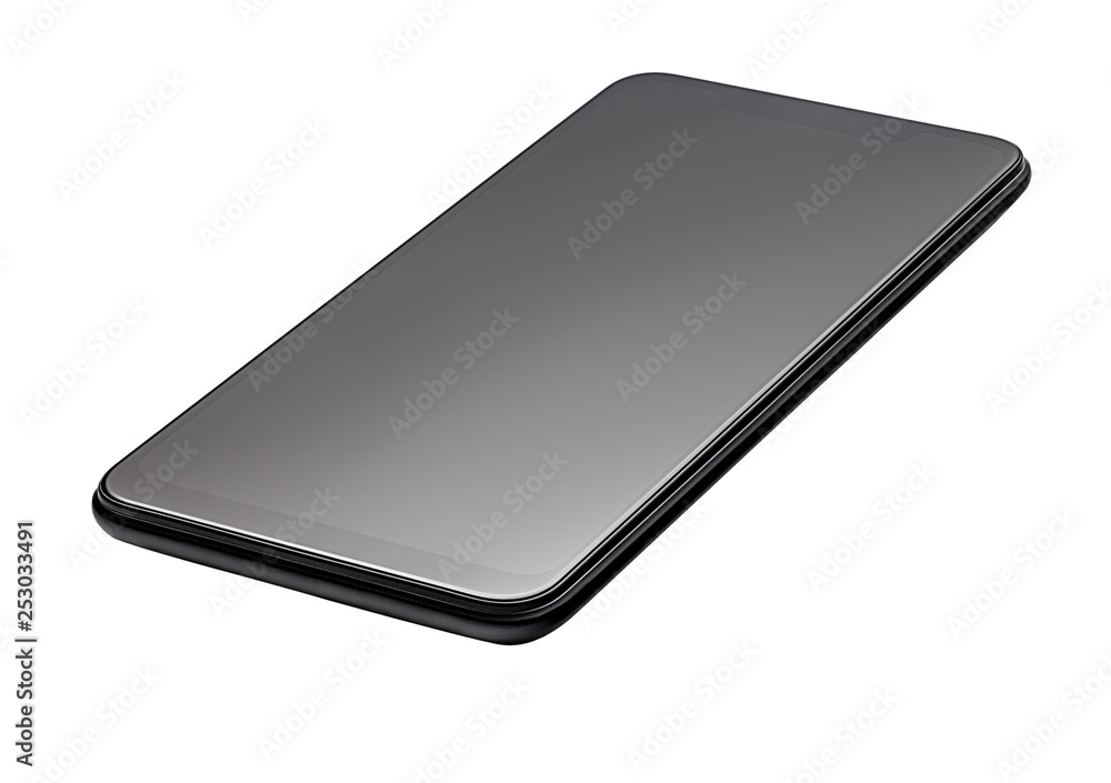 black smartphone isolated on white background black smartphone isolated on white background