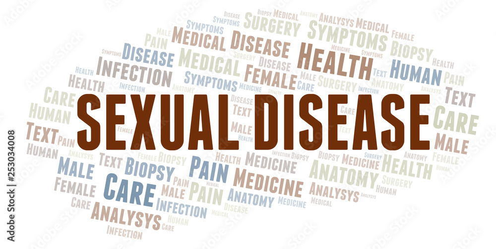 Obraz premium Sexual Disease word cloud.