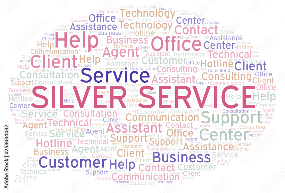 Silver Service word cloud.