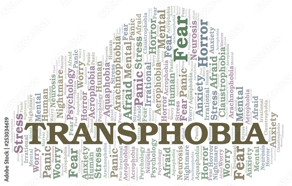 Obraz premium Transphobia word cloud.