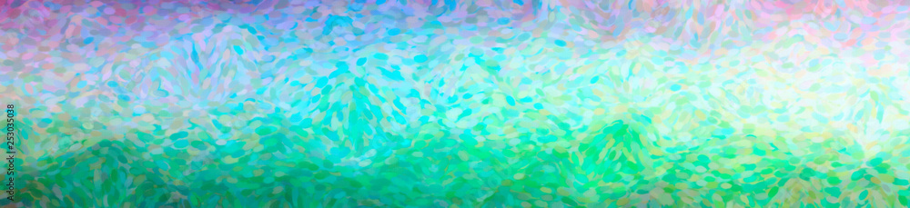 Abstract illustration of green, purple Impressionist Pointlilism background