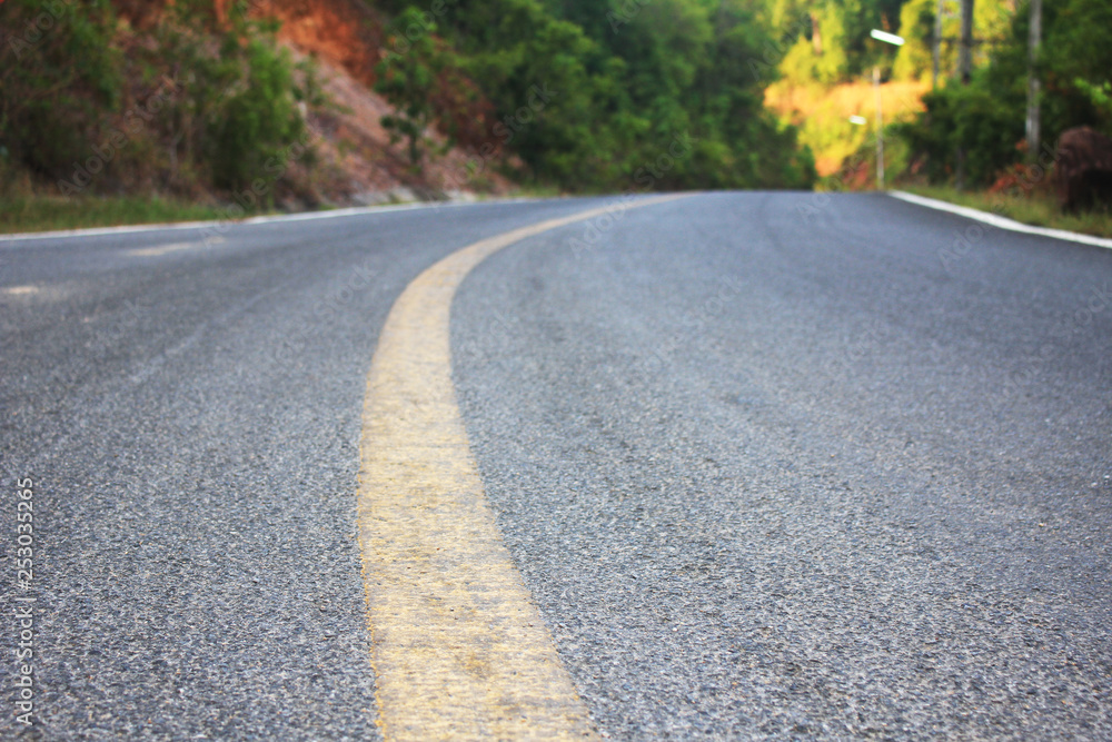 Fototapeta premium empty road in the village.