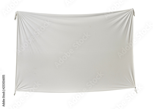 Cuadro en lienzo projection screen made out of a sheet of linnen.
