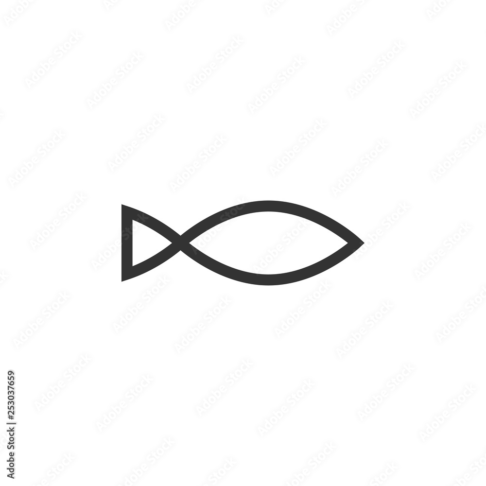 Fish menu icon design template vector isolated Fish menu icon design template vector isolated