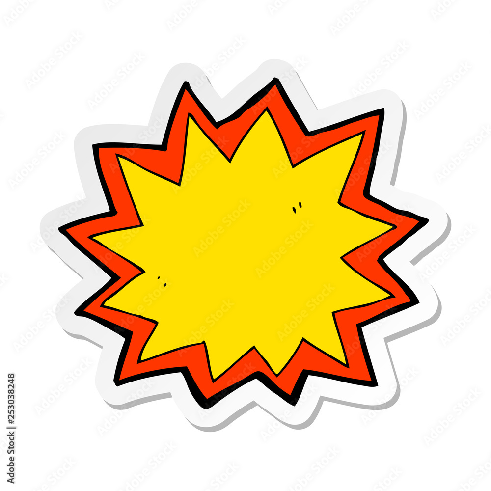 Fototapeta premium sticker of a cartoon explosion
