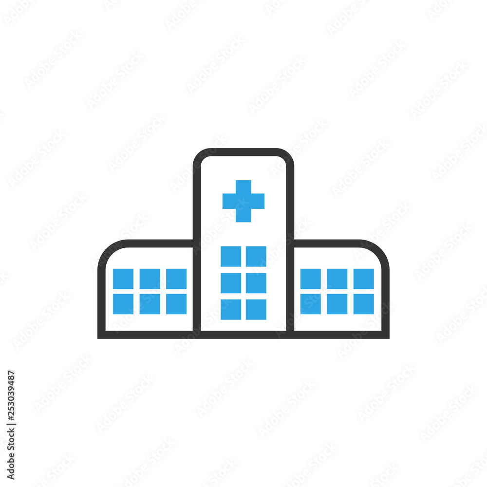 Hospital icon design template vector isolated