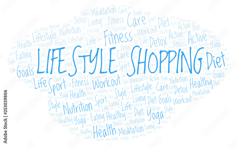 Fototapeta premium Lifestyle Shopping word cloud.