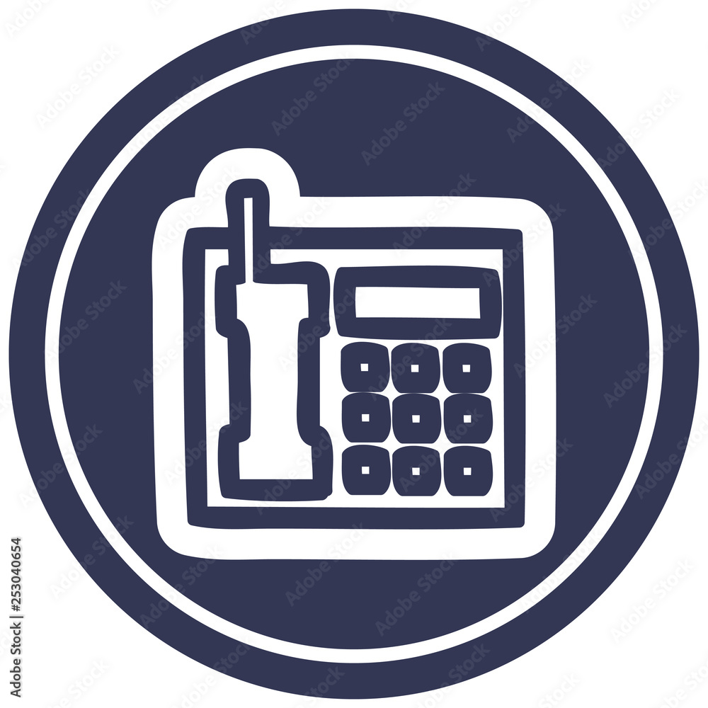 office telephone circular icon office telephone circular icon
