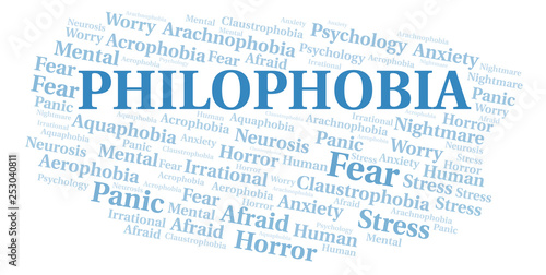 Philophobia word cloud. photo