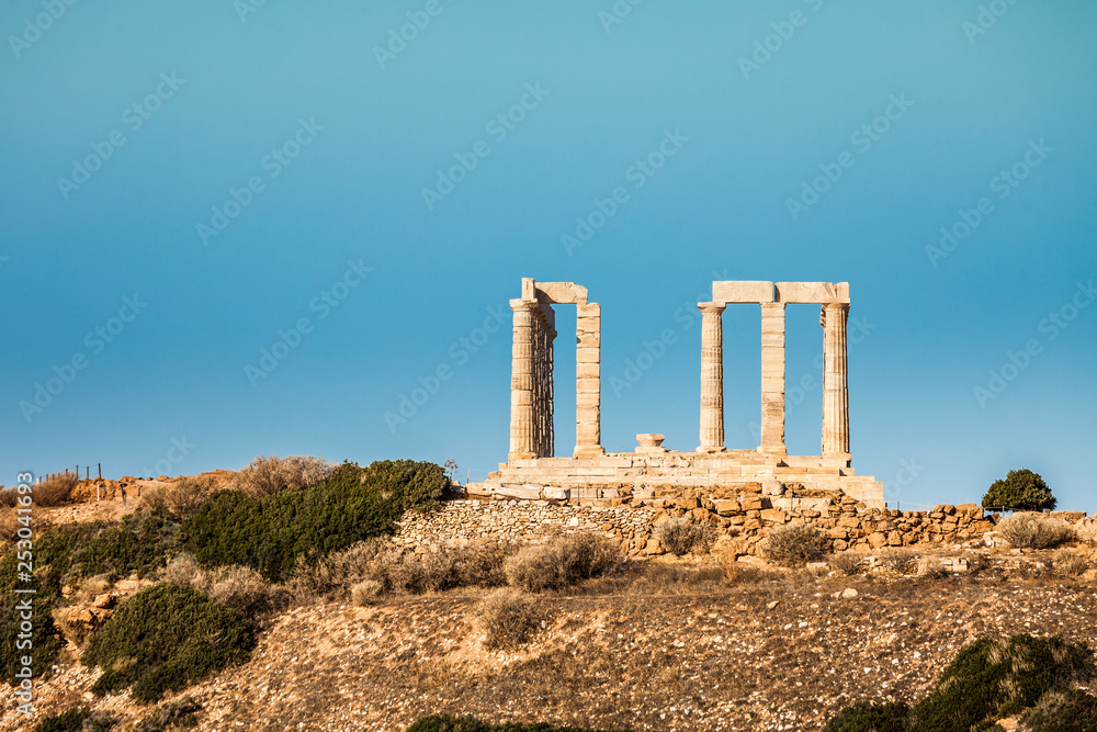 Fototapeta premium Greek temple of Poseidon Cape Sounio