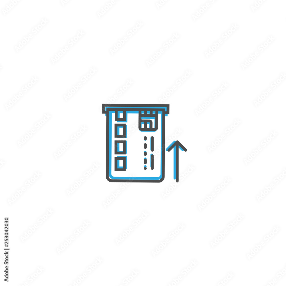 atm icon line design. Business icon vector illustration atm icon line design. Business icon vector illustration