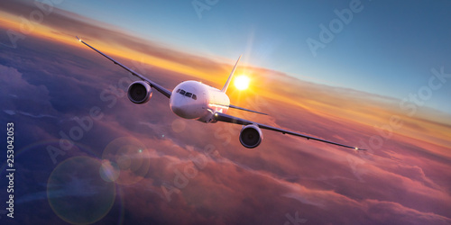 Commercial airplane jetline...