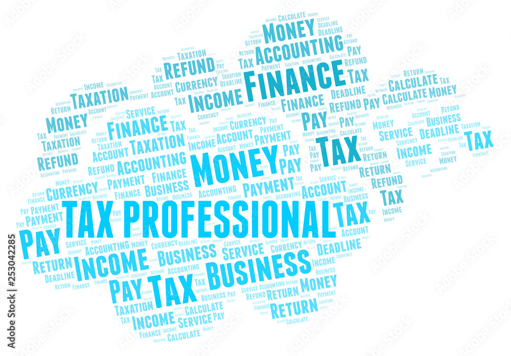 Obraz premium Tax Professional word cloud.