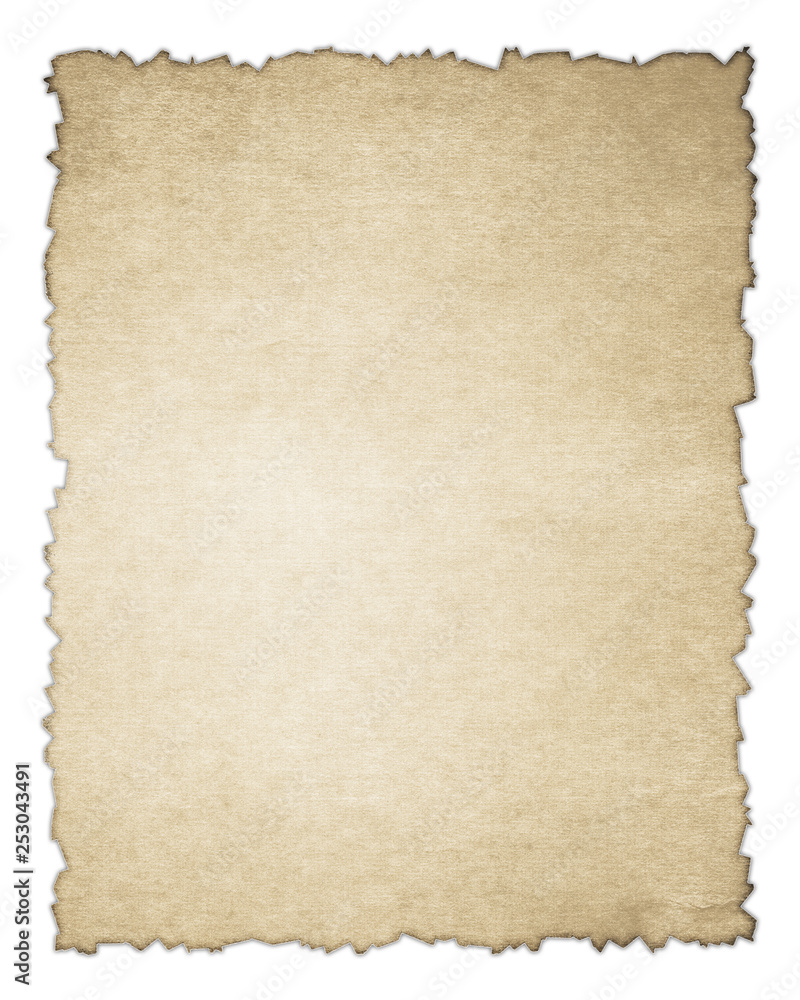 Paper. View sheet of old crumpled paper. Paper sheet with obsolete wrinkled  look and torn edges on a light background. Stock Illustration | Adobe Stock