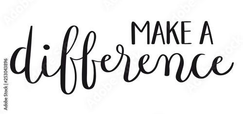 MAKE A DIFFERENCE hand lettering banner