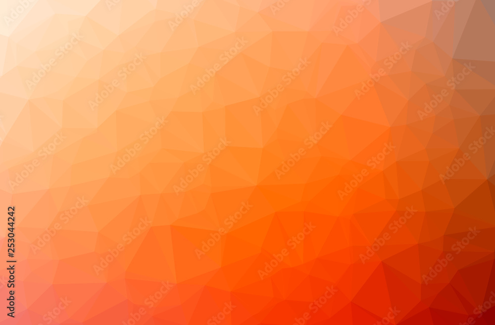 Obraz premium Illustration of abstract Orange horizontal low poly background. Beautiful polygon design pattern.