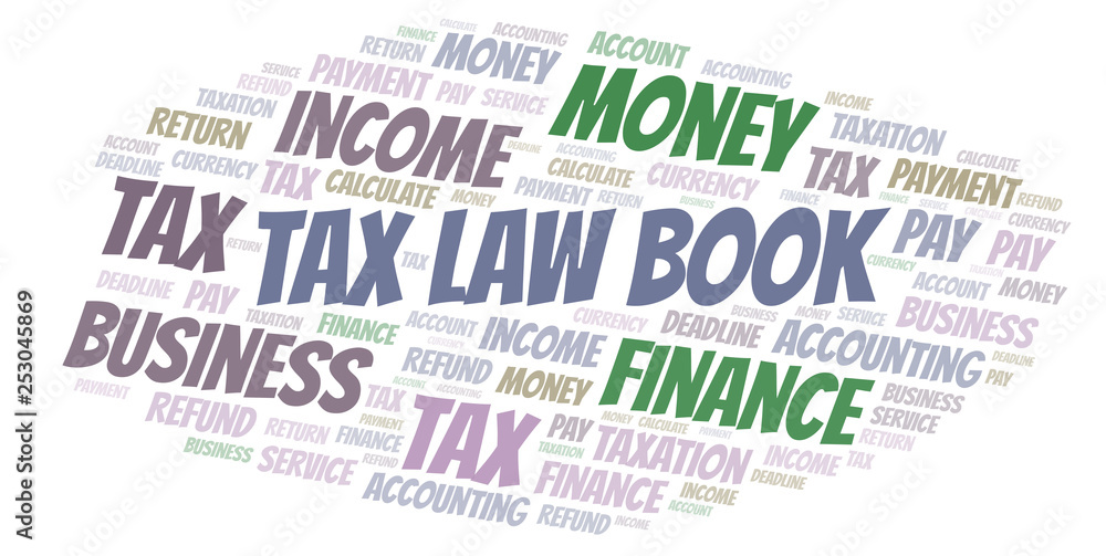 Tax Law Book word cloud.