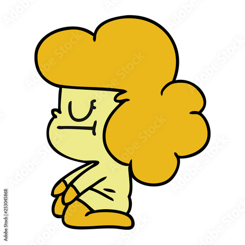 cartoon of a kawaii alien girl