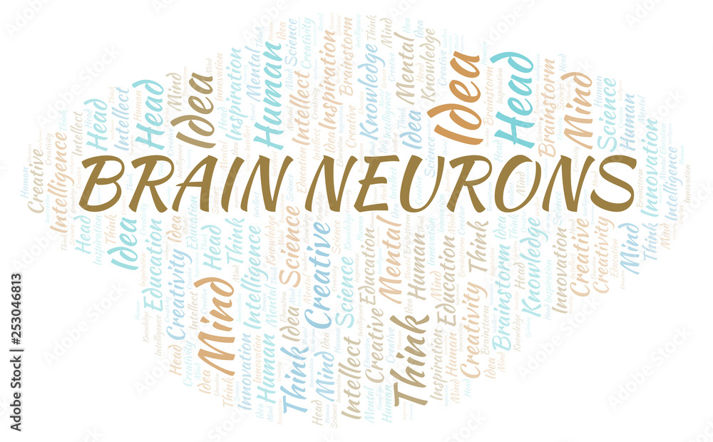 Fototapeta premium Brain Neurons word cloud.