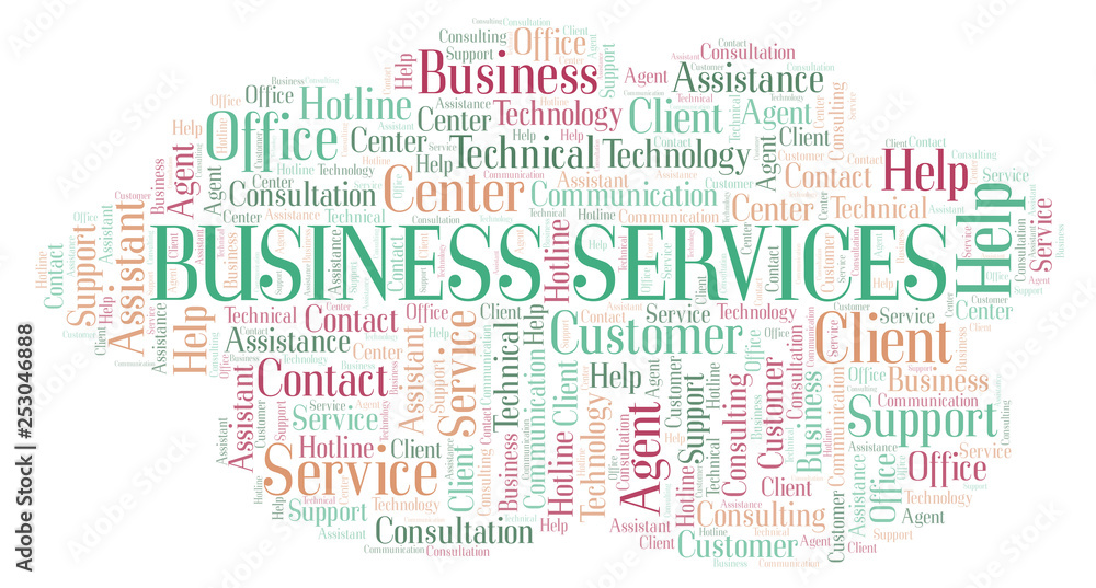 Obraz premium Business Services word cloud.
