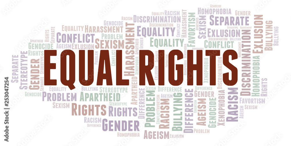 Fototapeta premium Equal Rights - type of discrimination - word cloud.