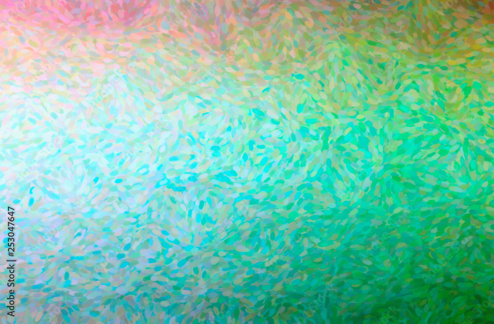 Abstract illustration of green Impressionist Pointlilism background