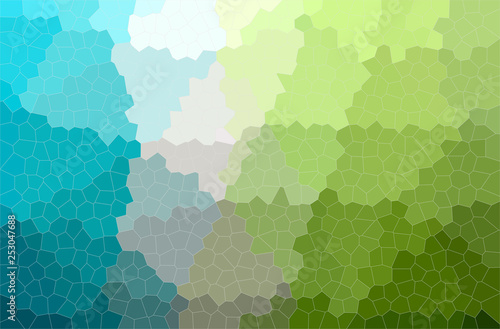 Illustration of abstract Green, Blue And Yellow Small Hexagon Horizontal background.