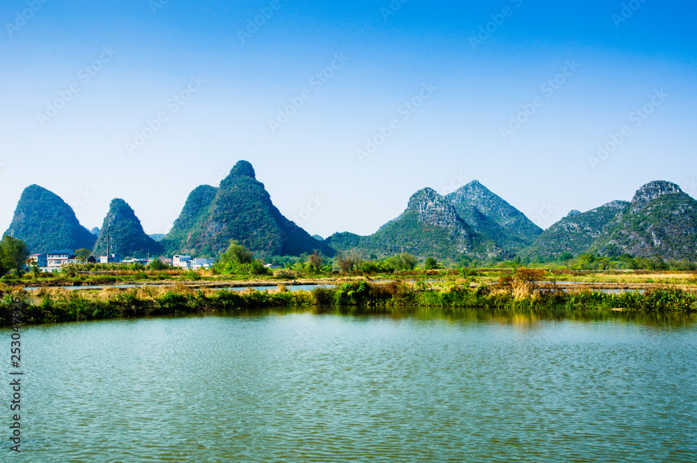Countryside and mountain scenery