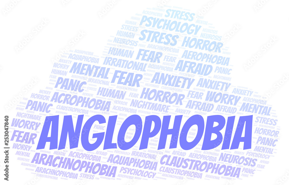 Obraz premium Anglophobia word cloud.