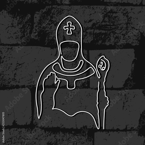 Pope/ Supreme Pontiff. Vector.