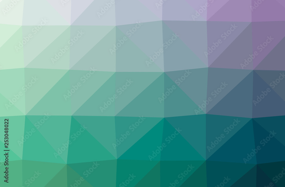 Fototapeta premium Illustration of abstract Blue And Green horizontal low poly background. Beautiful polygon design pattern.
