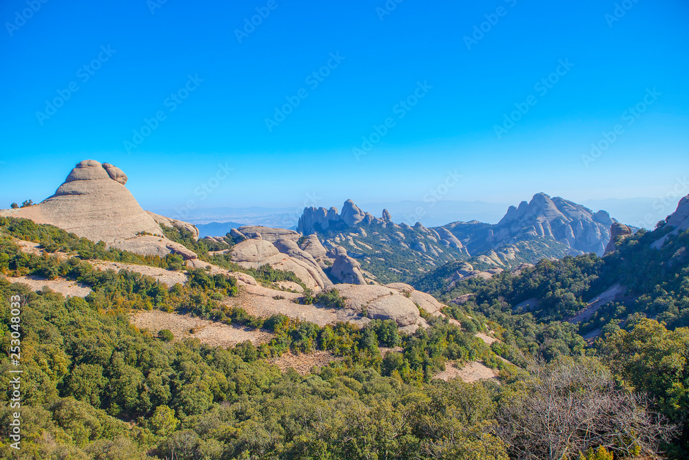 Montserrat mountain located near the Barcelona