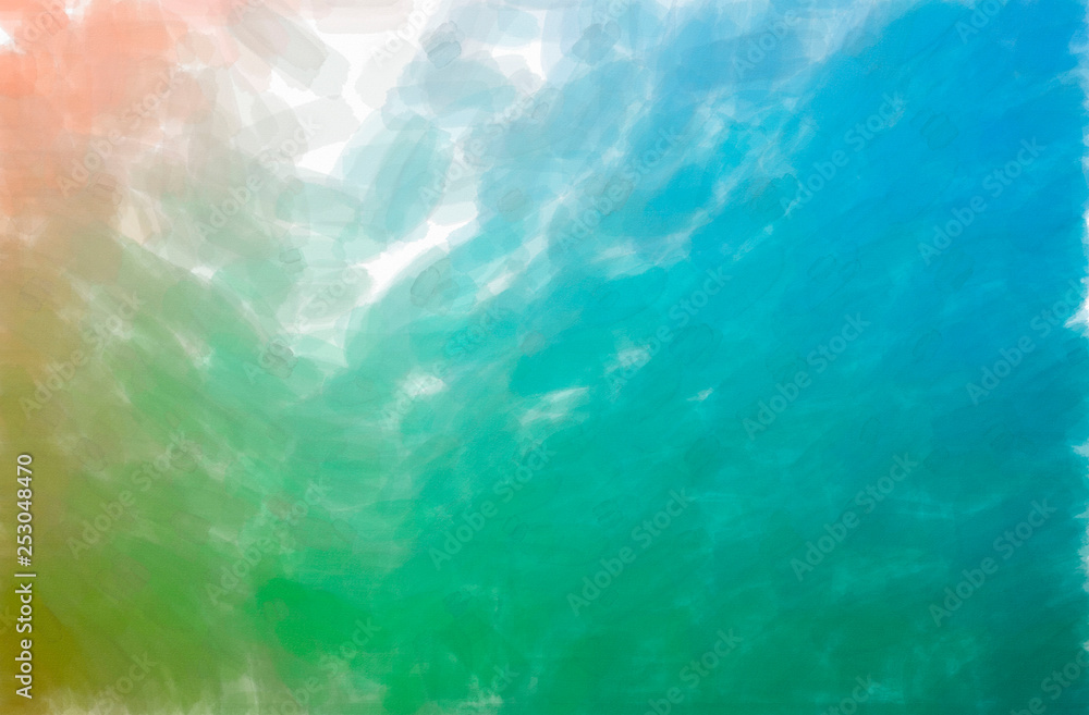 Abstract illustration of blue and green Watercolor with low coverage background