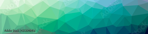 Illustration of abstract Blue And Green banner low poly background. Beautiful polygon design pattern.