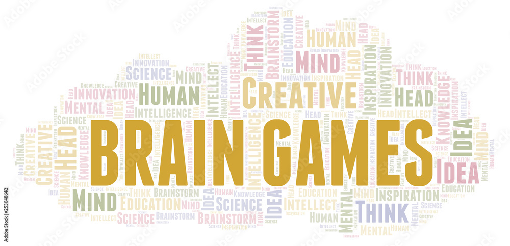 Fototapeta premium Brain Games word cloud.