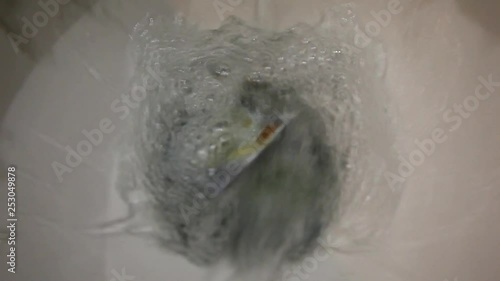 Money Dollar Toilet hd footage 