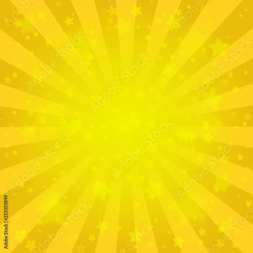 Bright yellow starry background