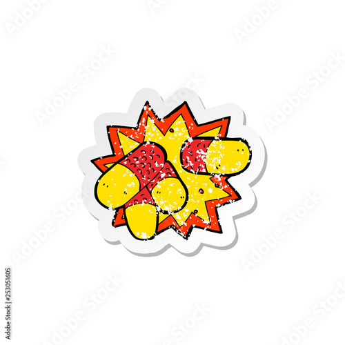 retro distressed sticker of a cartoon painkillers