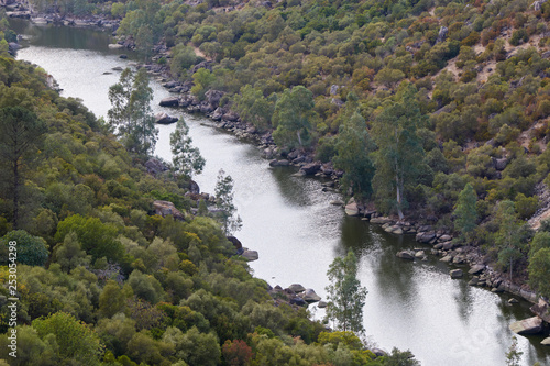 Jandula River as it passes through the Andujar Natural Park, Jaen. Spain